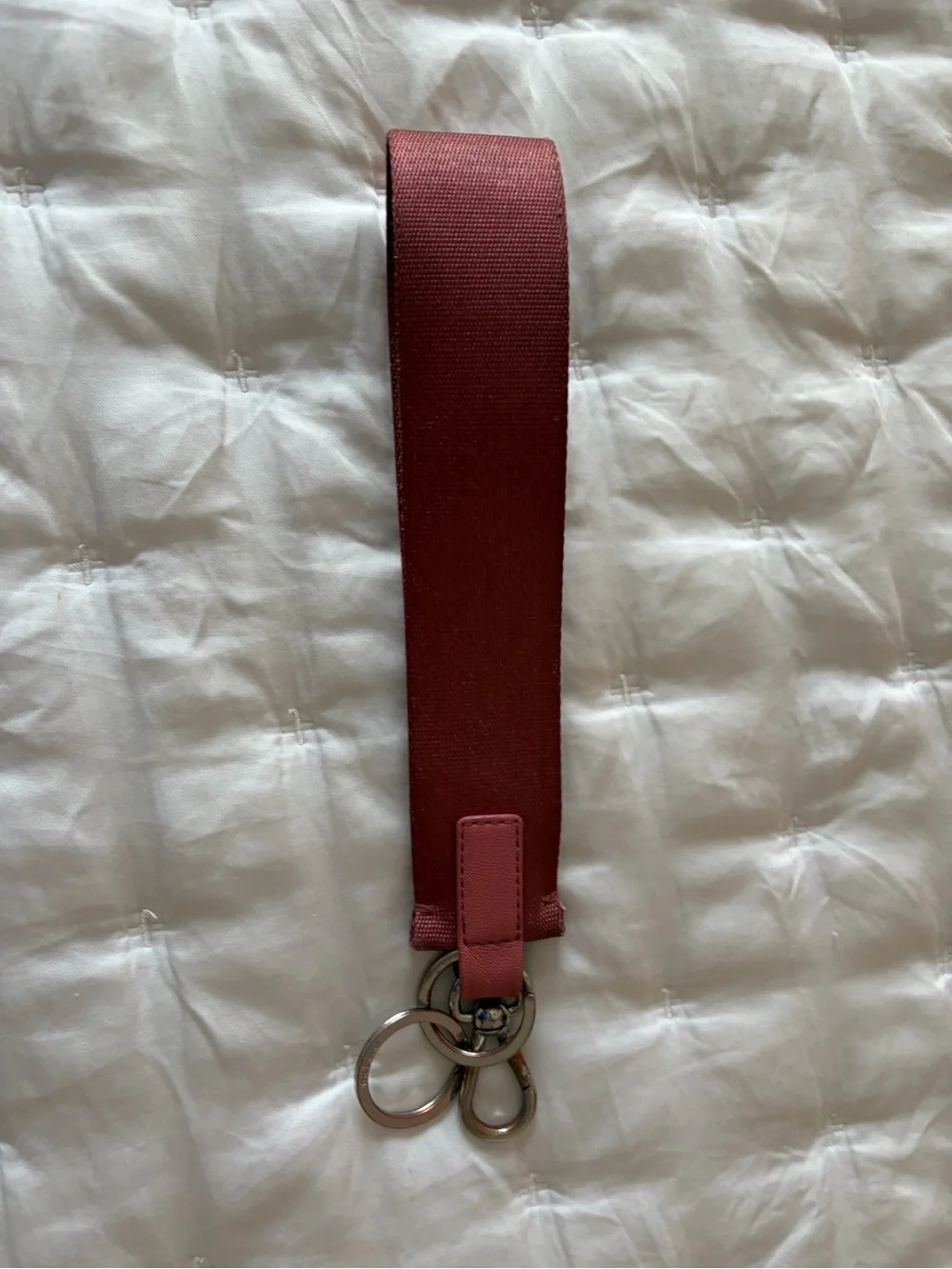lululemon athletica Rose/Orange Logo Key & Card Wristlet